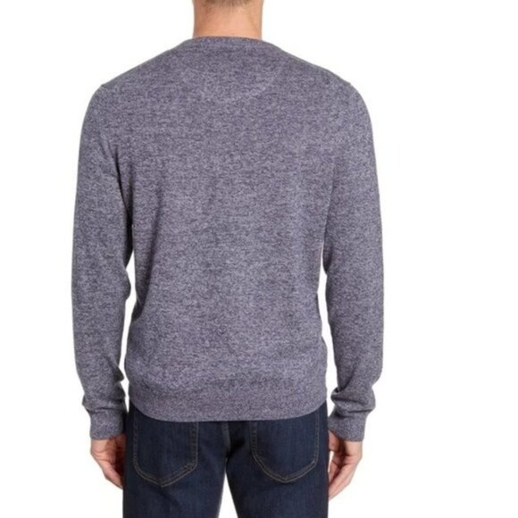 NORDSTROM MEN'S SHOP Cotton & Cashmere V-Neck Sweater - Picture 2 of 5